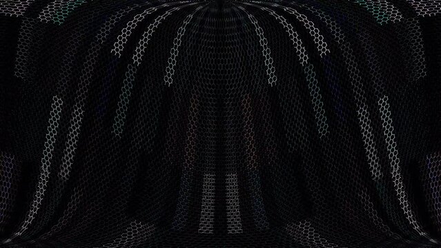 Beautiful videos that glow, shine brightly that regulate subtle movements with colorful stripes on a black background	