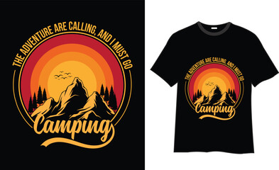 Hiking typography t-shirt design Vector print Template. Premier vector Hiking Retro t-shirt design. Hiking design ready for print vintage apparel poster Retro labels Hiking Mountain Trendy Vector