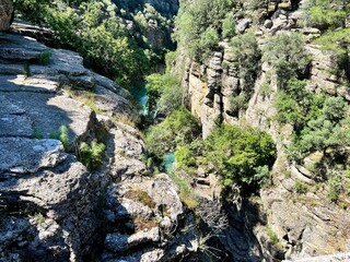 waterfall in the mountains