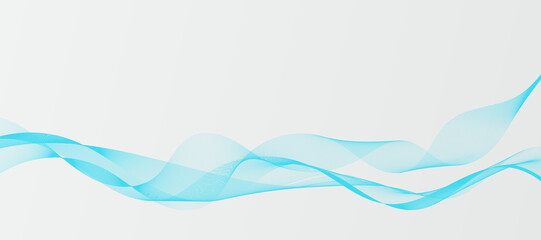 Modern vector background with blue smoky wavy lines.	