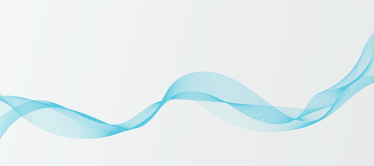 Modern vector background with blue smoky wavy lines.	