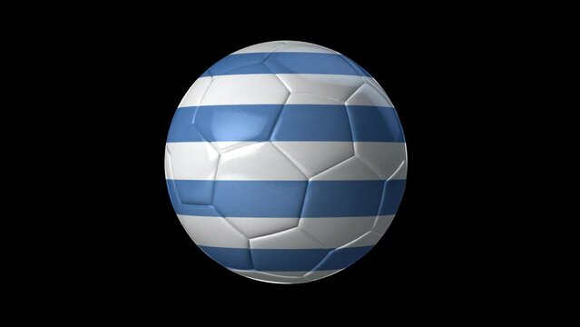 3D Animation Video of a Spinning Ball Icon with a Ball depicting Argentina