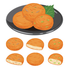 皿に盛られたさつま揚げ