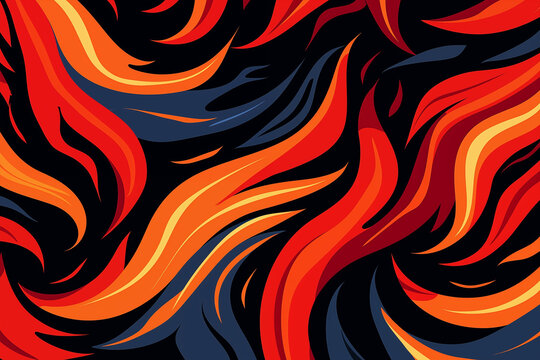 fire flames seamless background Generative AI