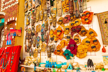 Souvenirs at the market in the famous Nubian village.
