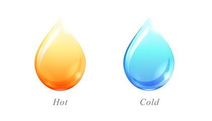 water drops vector data(hot&cold）