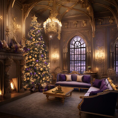 Fototapeta premium Christmas Tree Tinsel Triumph 