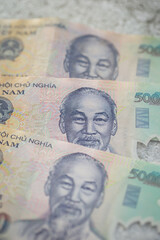 Obraz na płótnie Canvas Old Vietnamese Dong, Vietnamese currency