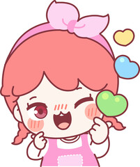Naklejka premium a girl character