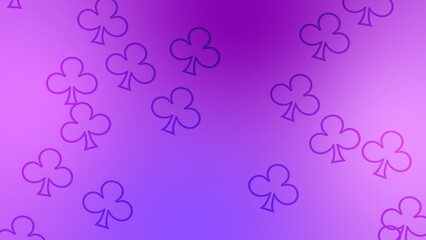 CG image of purple background including clover shaped object