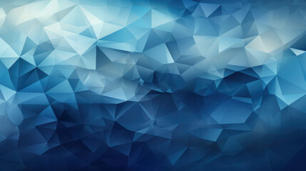 Obraz premium Low Poly Triangle Mosaic Background in Moody Indigo
