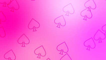 CG image of pink and magenta background including spade shaped object