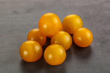 Ripe tasty yellow cherry tomato