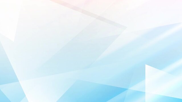 Abstract creative motion white triangle on gradient light blue background. Video animation Ultra HD 4k footage.