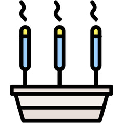 Incense Stick vector design icon.svg