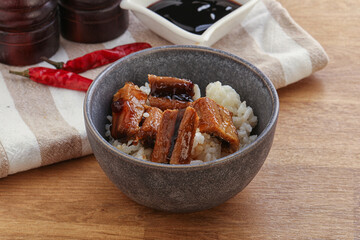 Fototapeta premium Roasred eel with steamed rice