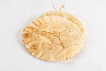 Traditional eastern round pita bread