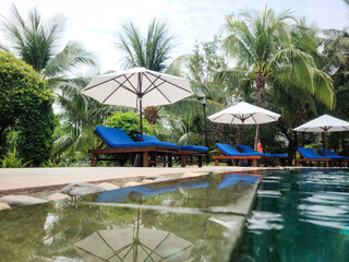 pool in tropical resort
