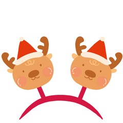 Christmas or New Year's headband Cute Reindeer headband accessories photobooth  © Mutceestudio