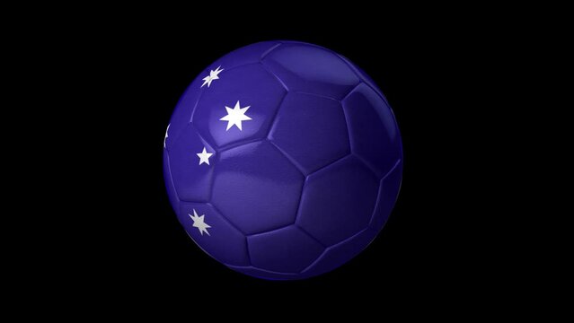 3D Animation Video of a Spinning Ball Icon with a Ball depicting Australia