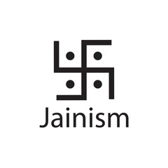 Jainism symbol icon vector