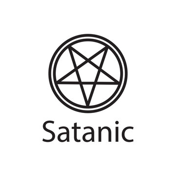 Satanic symbol icon vector