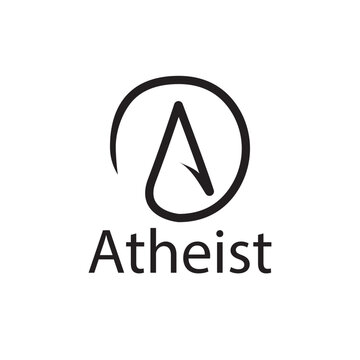 Atheist symbol icon vector