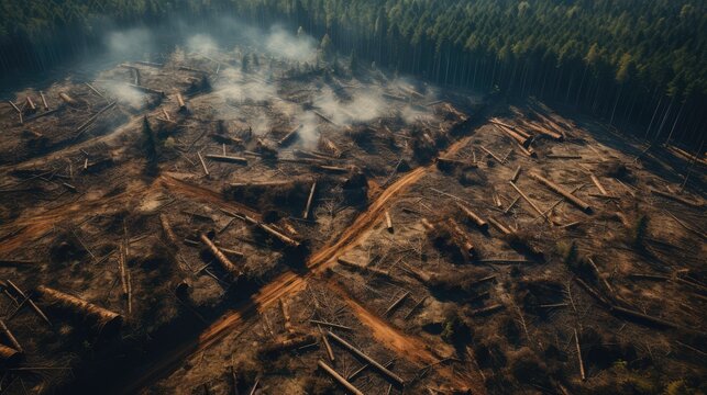 Deforestation, AI generated Image