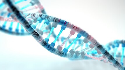 Genetic Medicine with dna isolated on white.