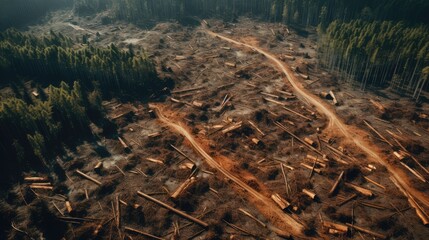 Deforestation, AI generated Image