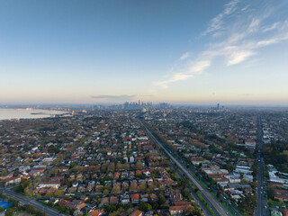 Fototapeta na wymiar view of the Melbourne City