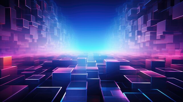 illuminating ultra futuristic tech abstract background with vibrant digital elements and glowing neon hues for futuristic designs and concepts
