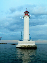 Fototapeta na wymiar lighthouse in the black sea