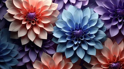 Abstract flowers pattern. Seamless backdrop.