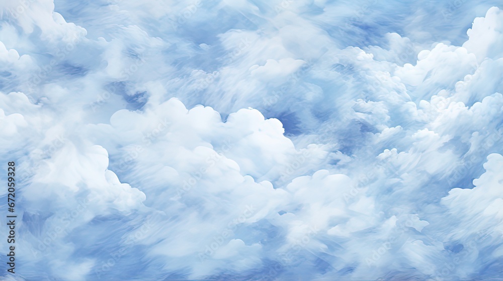 Poster blue tie dye pattern. Clouds repeat pattern