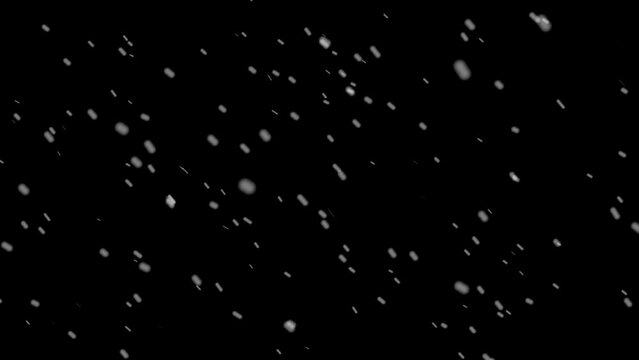Snow falling animation video Snowfall looping with white snowfall 4K