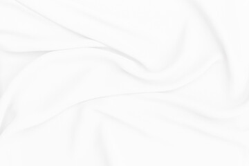 Waving white fabric background, blank fabric texture background