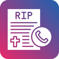 Death Announcement Icon Style