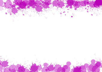 White background in conjunction with Purple and pink blobs are used in media designs, backdrops and cards.