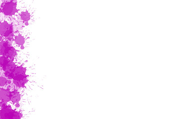 White background in conjunction with Purple and pink blobs are used in media designs, backdrops and cards.