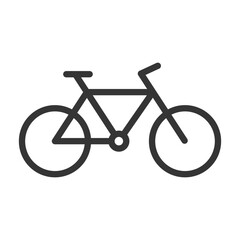 Obraz premium Bike Bicycle Black Outline Style Icon On White Background
