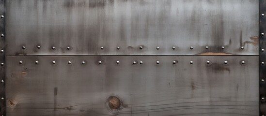 An outdoor texture background image from the series showcasing the metal material with rivets on a steel plate