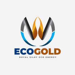 Royal Eco Gold Energy Logo Template