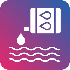 Water Pollution Icon Style