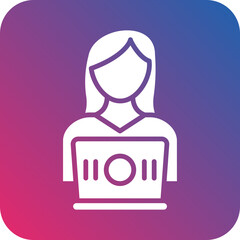 Female Blogger Icon Style