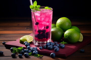 cocktail with berries