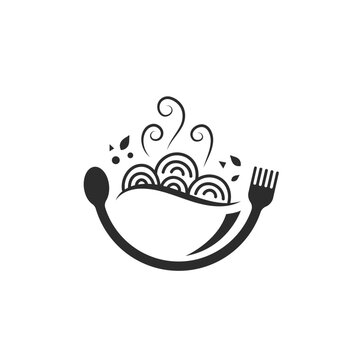 food noodle brand  icon   vector concept design