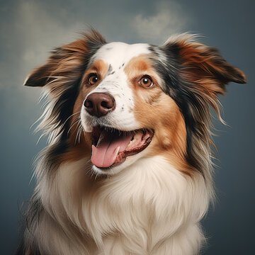 Image of a border collie dog on a clean background., Pet., Animals.