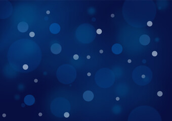 Abstract blue and black gradient background consisting of circles and bokeh. create a sense of mystery, depth and sea, used in media design.