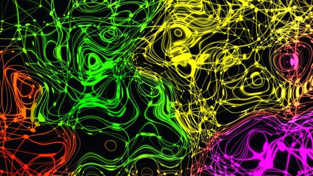 Liquid Background Animation, Pattern of lines and waves 
